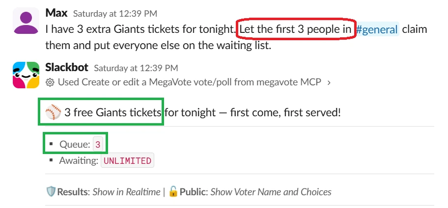 Create a signup queue with a waiting list