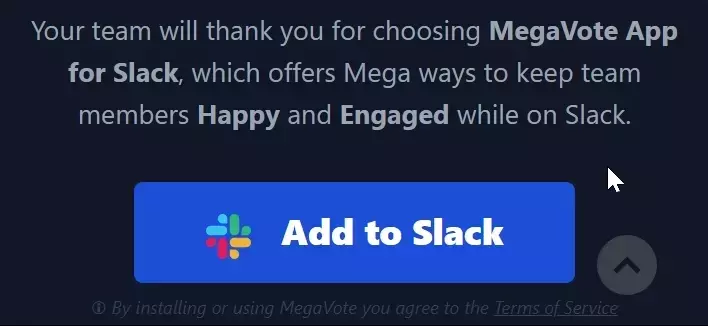 Install MegaVote in your Slack workspace